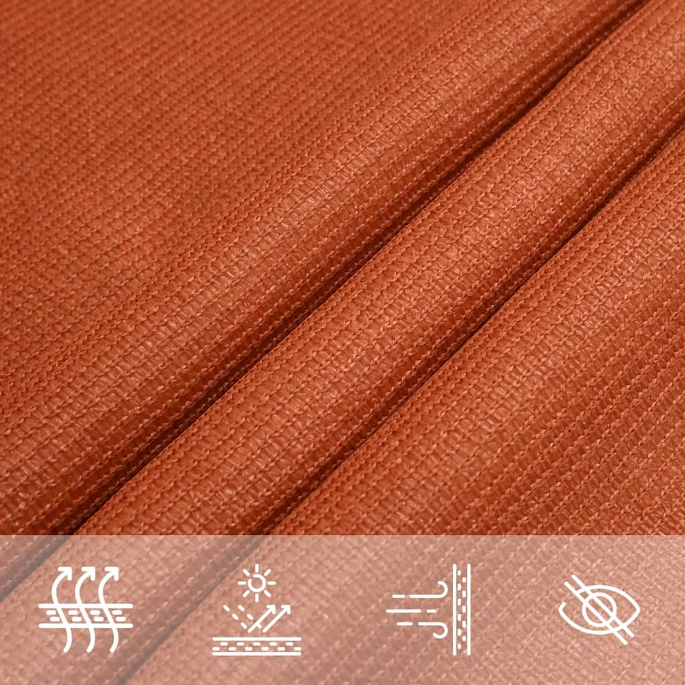 Uždanga nuo saulės, oranžinės spalvos, 3,5x4,5m, HDPE, 160g/m²