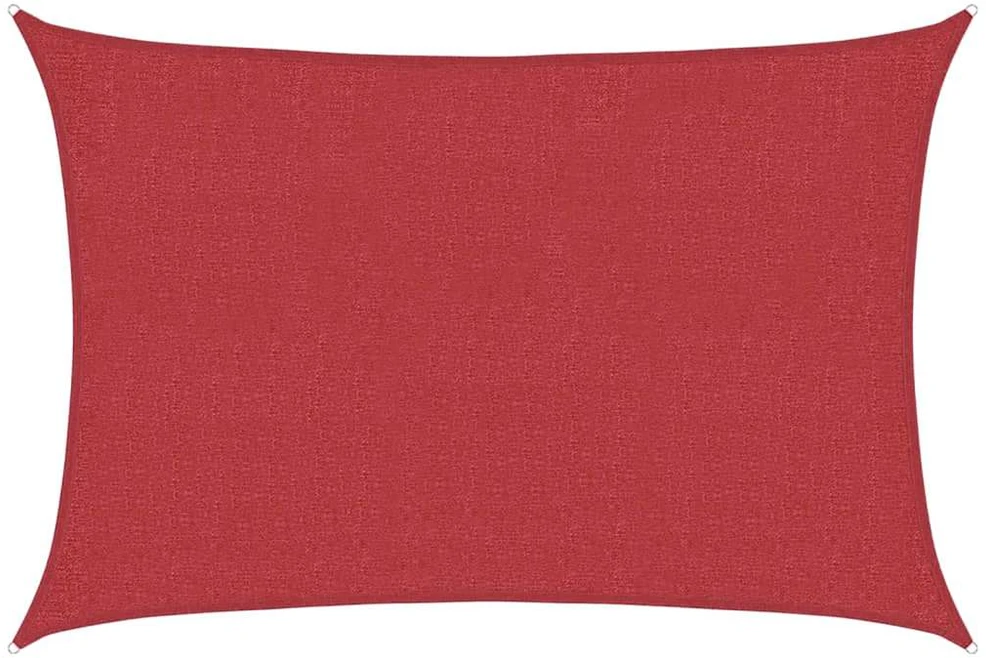 Uždanga nuo saulės, raudonos spalvos, 3x5m, HDPE, 160g/m²