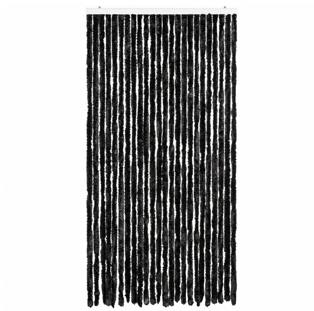 Užuolaida nuo musių, antracito spalvos, 100x200cm, šenilis