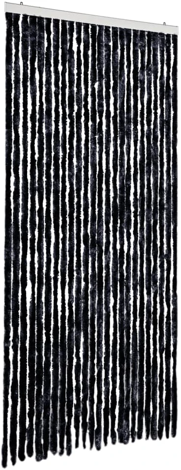 Užuolaida nuo musių, antracito spalvos, 100x230cm, šenilis