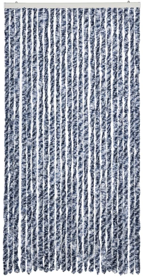 Užuolaida nuo musių, mėlyna ir balta, 100x230cm šenilis