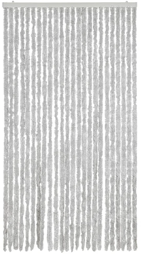 Užuolaida nuo musių, pilkos spalvos, 100x230cm, šenilis