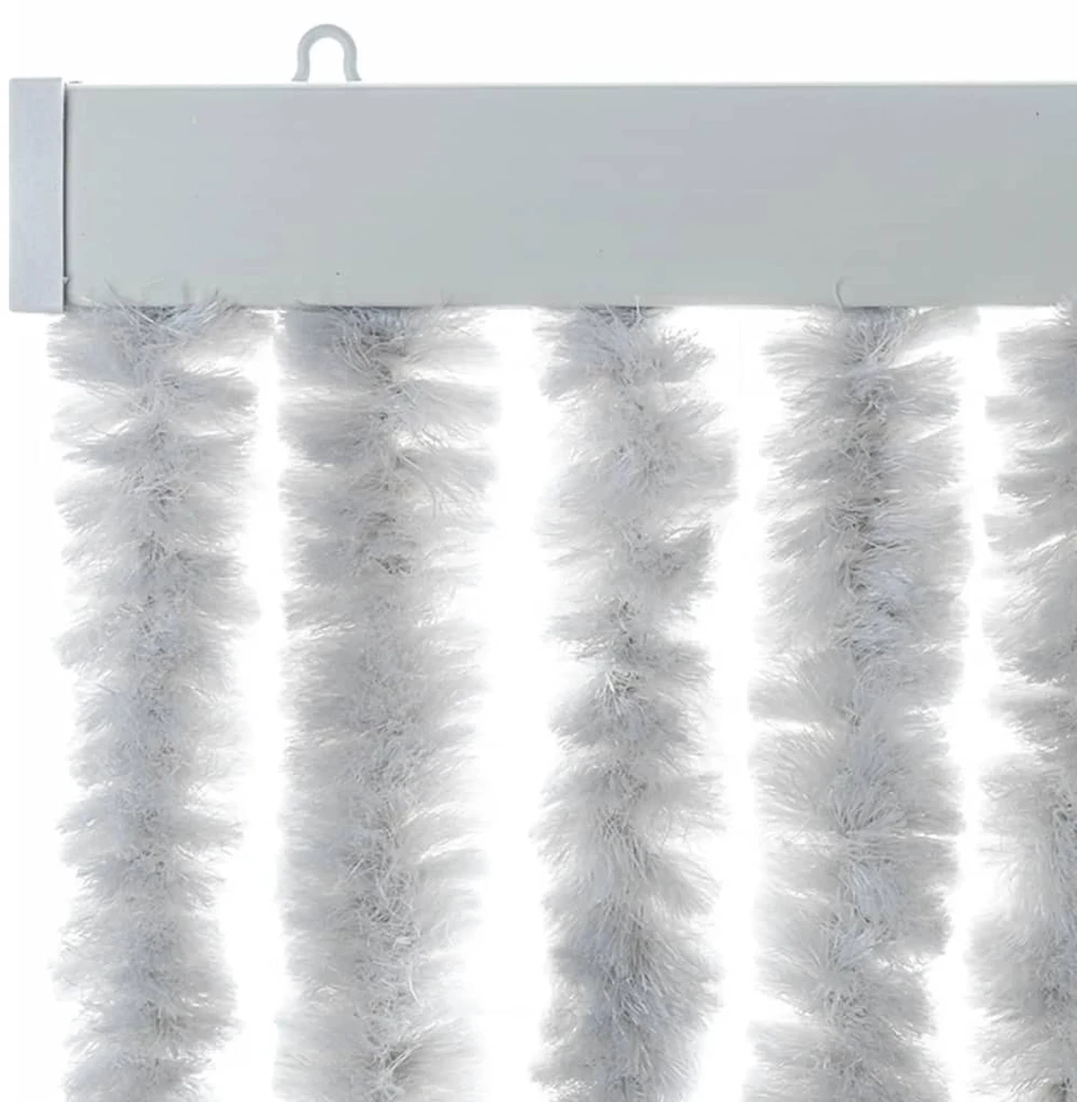 Užuolaida nuo musių, pilkos spalvos, 90x220cm šenilis