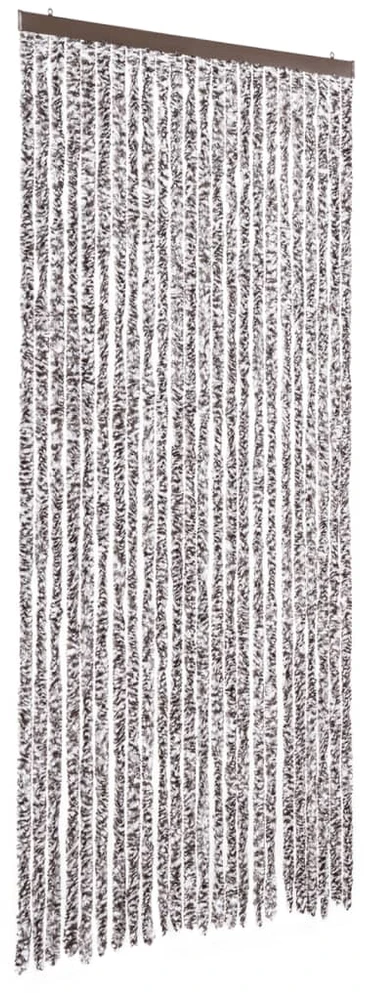 Užuolaida nuo musių, ruda ir smėlio, 100x200cm šenilis
