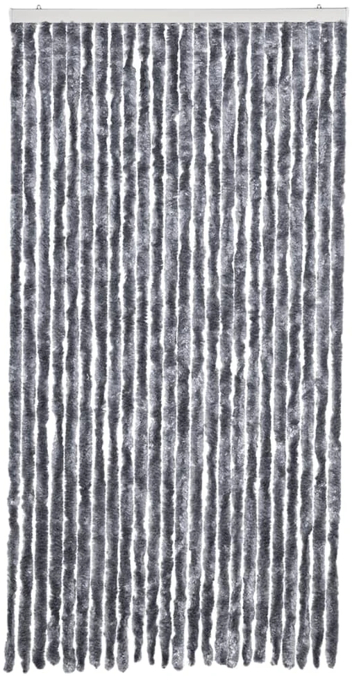 Užuolaida nuo musių, sidabrinės spalvos, 100x230cm, šenilis