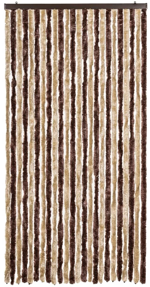 Užuolaida nuo musių, smėlio ir šviesiai ruda, 100x200cm šenilis