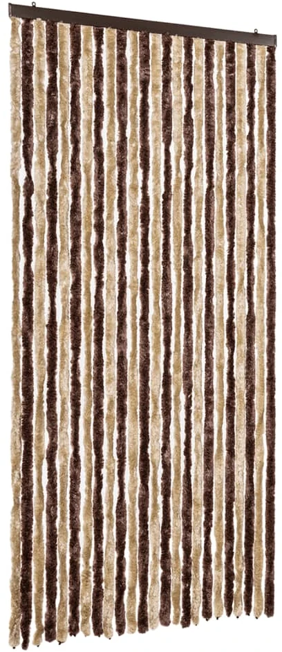 Užuolaida nuo musių, smėlio ir šviesiai ruda, 100x230cm šenilis