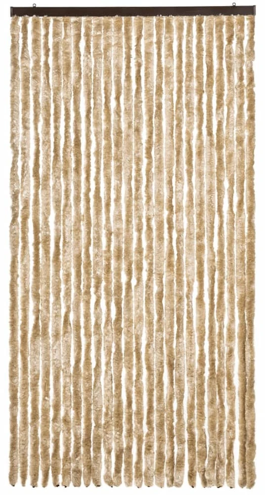 Užuolaida nuo musių, smėlio spalvos, 100x200cm, šenilis