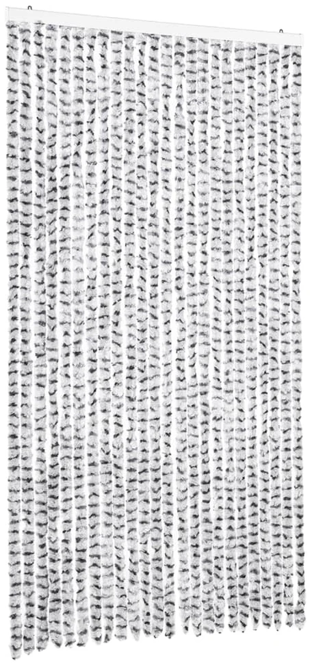 Užuolaida nuo musių, šviesiai/tamsiai pilka, 100x230cm, šenilis