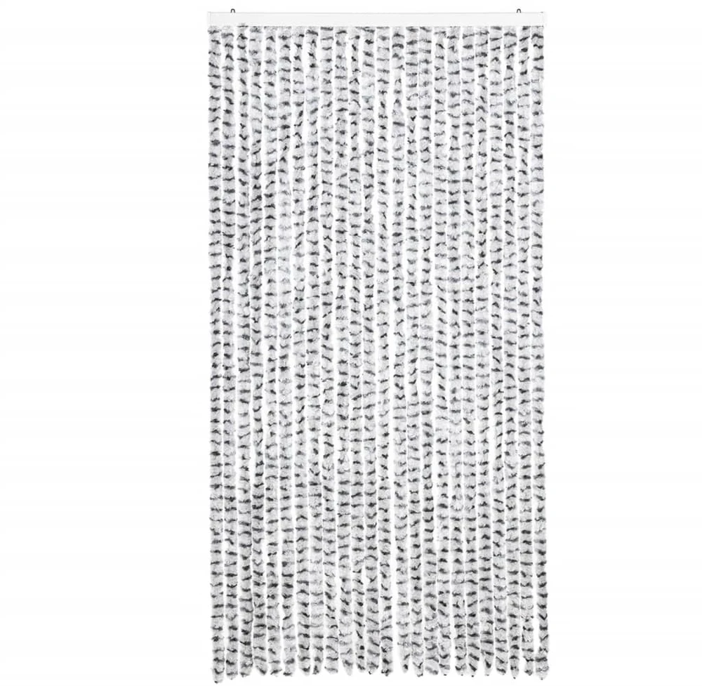 Užuolaida nuo musių, šviesiai/tamsiai pilka, 100x230cm, šenilis