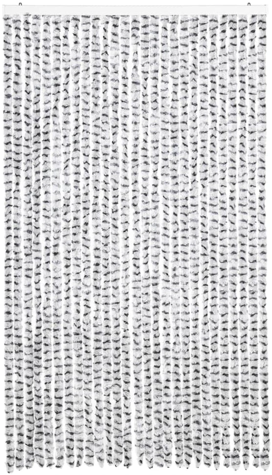 Užuolaida nuo musių, šviesiai/tamsiai pilka, 118x220cm, šenilis