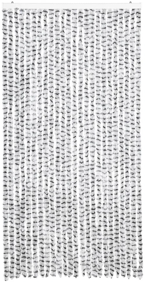 Užuolaida nuo musių, šviesiai/tamsiai pilka, 100x200cm, šenilis