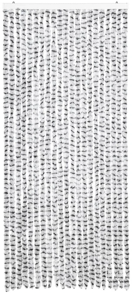 Užuolaida nuo musių, šviesiai/tamsiai pilka, 90x200cm, šenilis