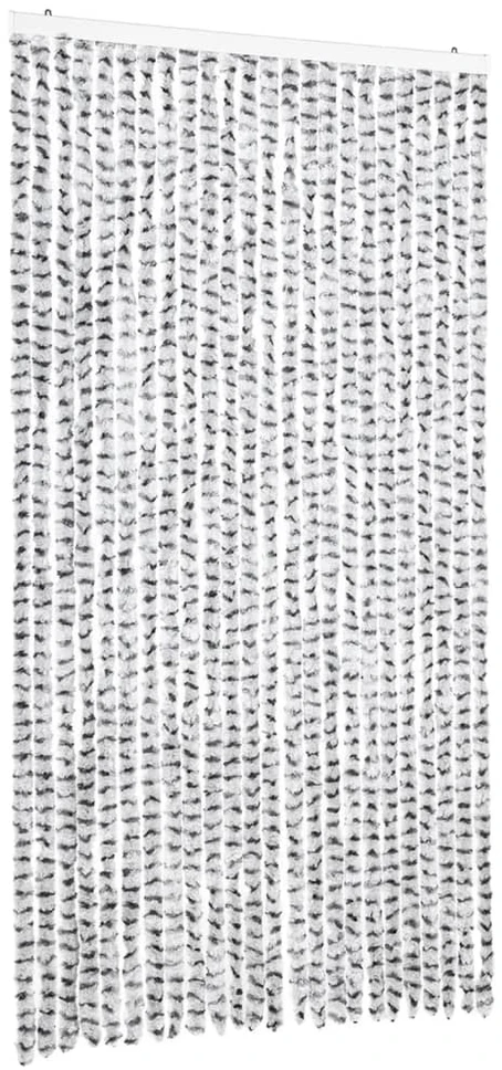 Užuolaida nuo musių, šviesiai/tamsiai pilka, 100x200cm, šenilis