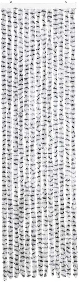 Užuolaida nuo musių, šviesiai/tamsiai pilka, 56x200cm, šenilis