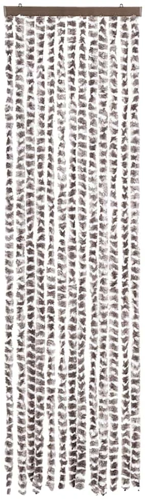 Užuolaida nuo musių, taupe ir balta, 56x200cm, šenilis