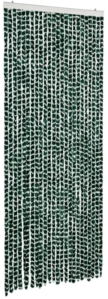 Užuolaida nuo musių, žalia ir balta, 100x230cm, šenilis