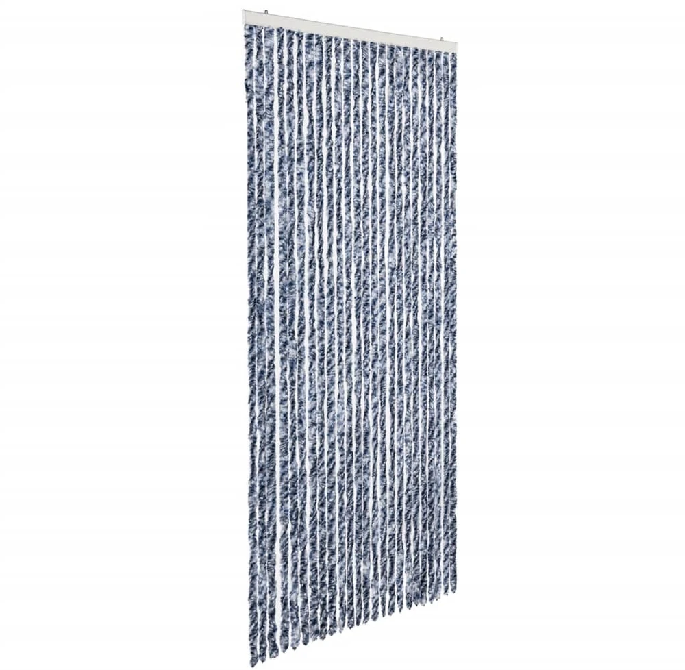 Užuolaida nuo vabzdžių, balta ir sidabrinė, 100x220 cm, šenilis