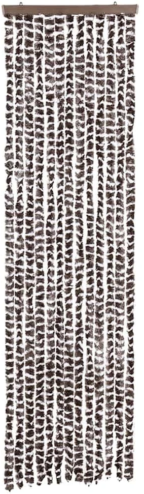 Užuolaida nuo vabzdžių, ruda ir balta, 56x185cm, šenilis