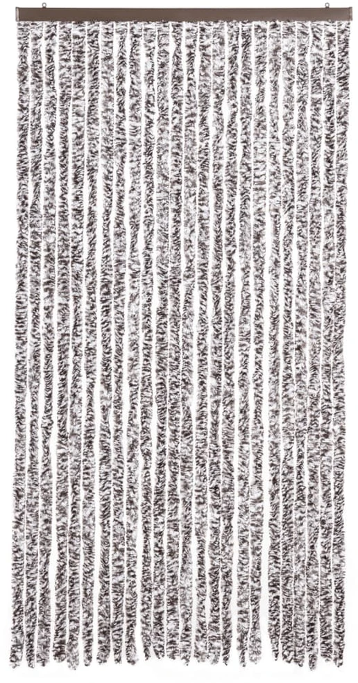 Užuolaida nuo vabzdžių, ruda ir kreminė, 100x220 cm, šenilis