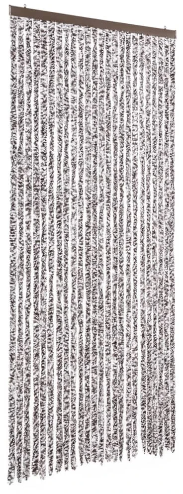 Užuolaida nuo vabzdžių, ruda ir kreminė, 100x220 cm, šenilis