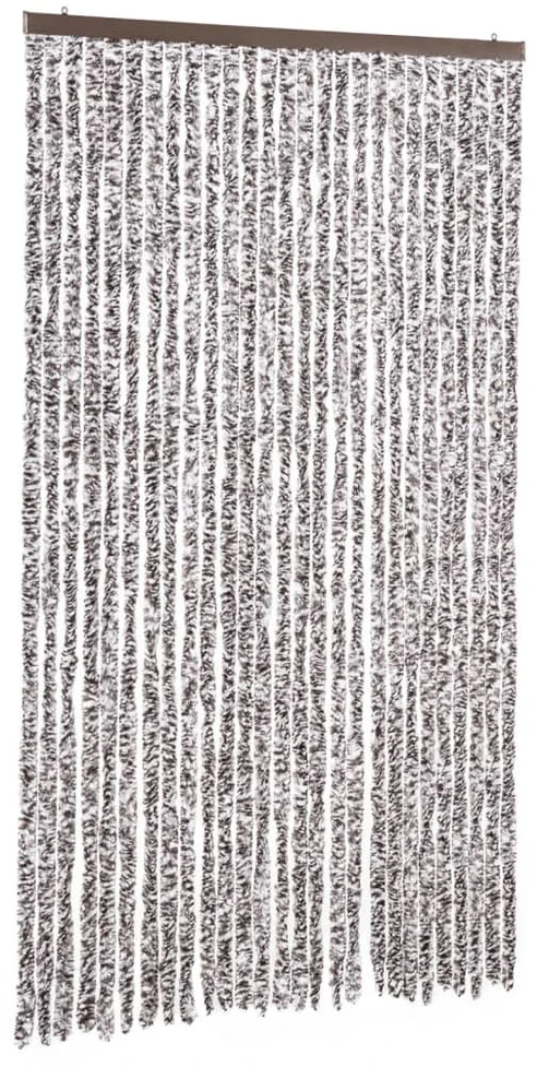 Užuolaida nuo vabzdžių, ruda ir smėlio, 118x220cm, šenilis
