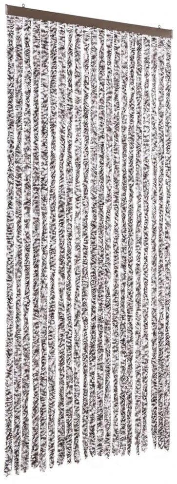 Užuolaida nuo vabzdžių, ruda ir smėlio, 90x200cm, šenilis