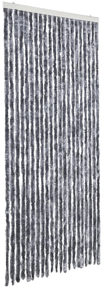 Užuolaida nuo vabzdžių, sidabrinės spalvos, 90x200cm, šenilis