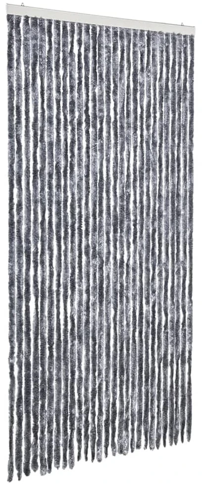 Užuolaida nuo vabzdžių, sidabrinės spalvos, 118x220cm, šenilis