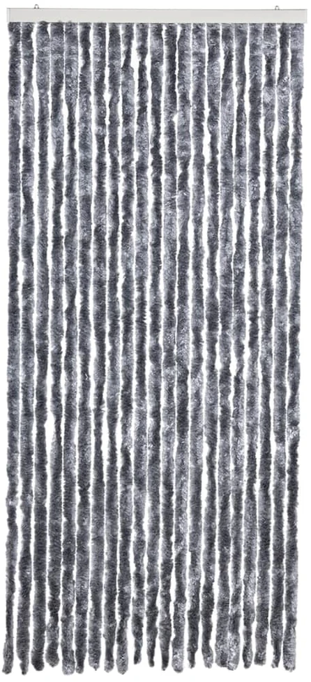 Užuolaida nuo vabzdžių, sidabrinės spalvos, 90x200cm, šenilis