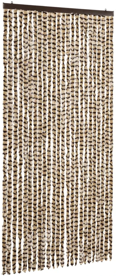 Užuolaida nuo vabzdžių, smėlio ir ruda, 100x220cm šenilis