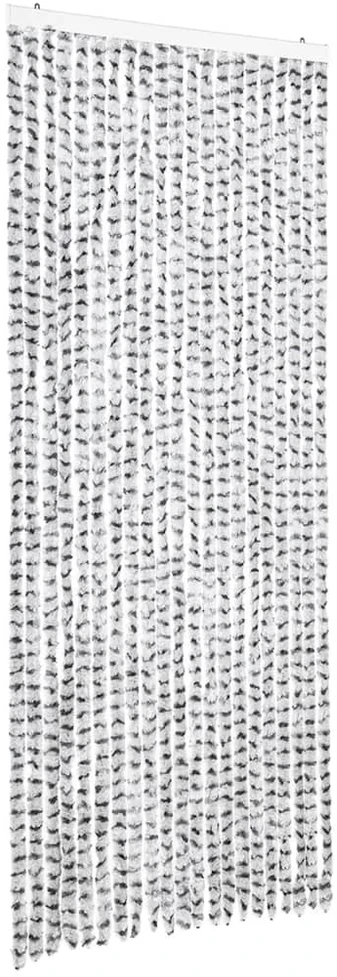 Užuolaida nuo vabzdžių, šviesi/tamsi pilka, 90x220cm, šenilis