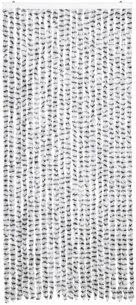 Užuolaida nuo vabzdžių, šviesi/tamsi pilka, 90x220cm, šenilis