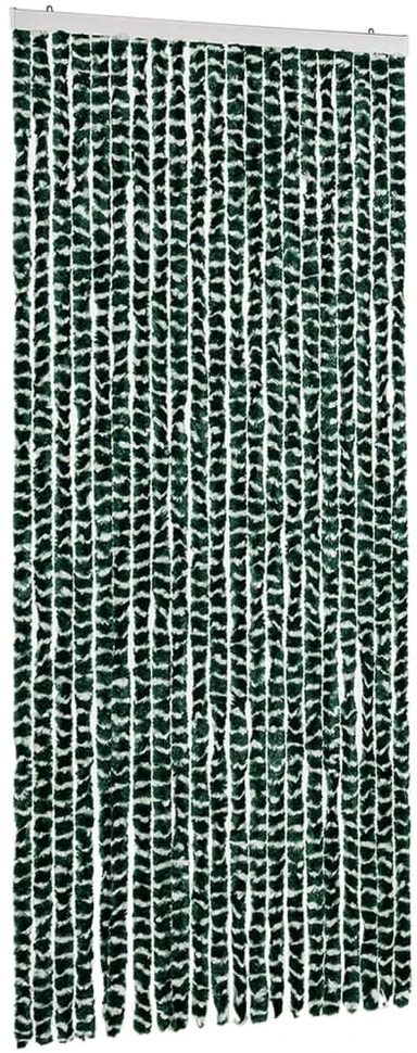 Užuolaida nuo vabzdžių, žalia ir balta, 90x220 cm, šenilis