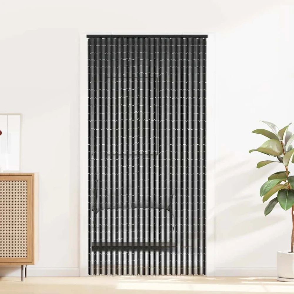 Chomik Vabzdžių durų užuolaidos, tamsiai pilkas, 100x200cm, bambukas