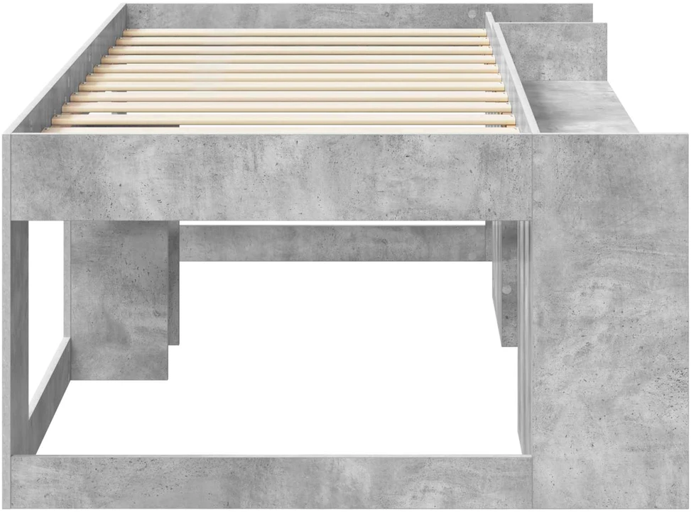 Vaikiška lova su saugykla Betono pilka 90 x 200 cm
