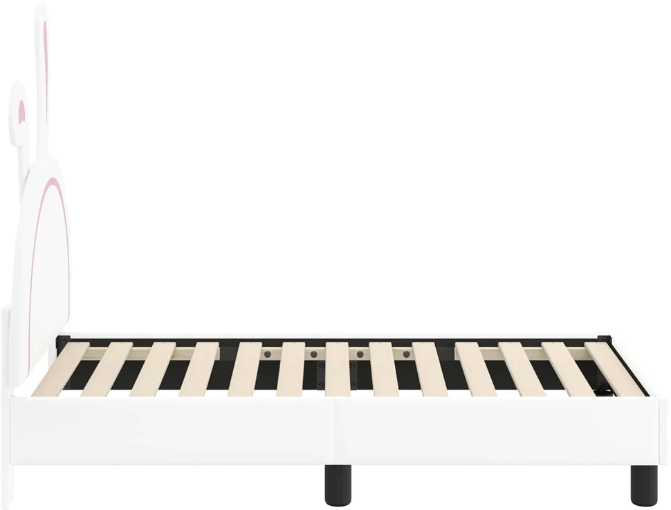 Lova Vaikiška Lovo Rėmas su Galvūgaliu Balta 70 x 140 cm PU