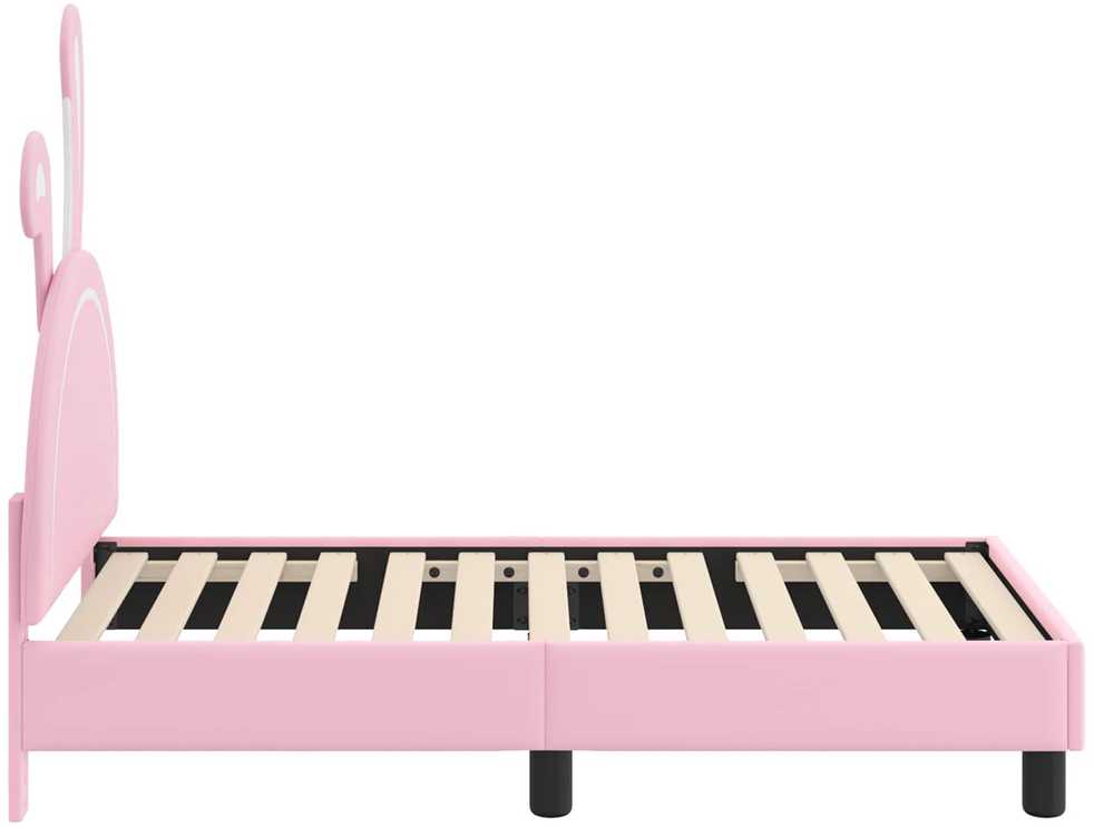 Lova Vaikiška Lovo Rėmas su Galvūgaliu Rožinė 70 x 140 cm PU
