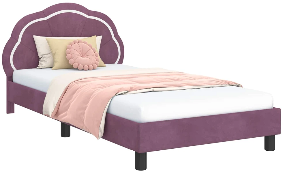Lova Vaikiška lovos konstrukcija su galvūgaliu Violetinė 80 x 200 cm