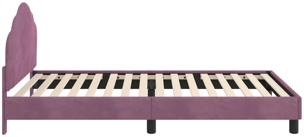 Lova Vaikiška lovos konstrukcija su galvūgaliu Violetinė 90 x 190 cm