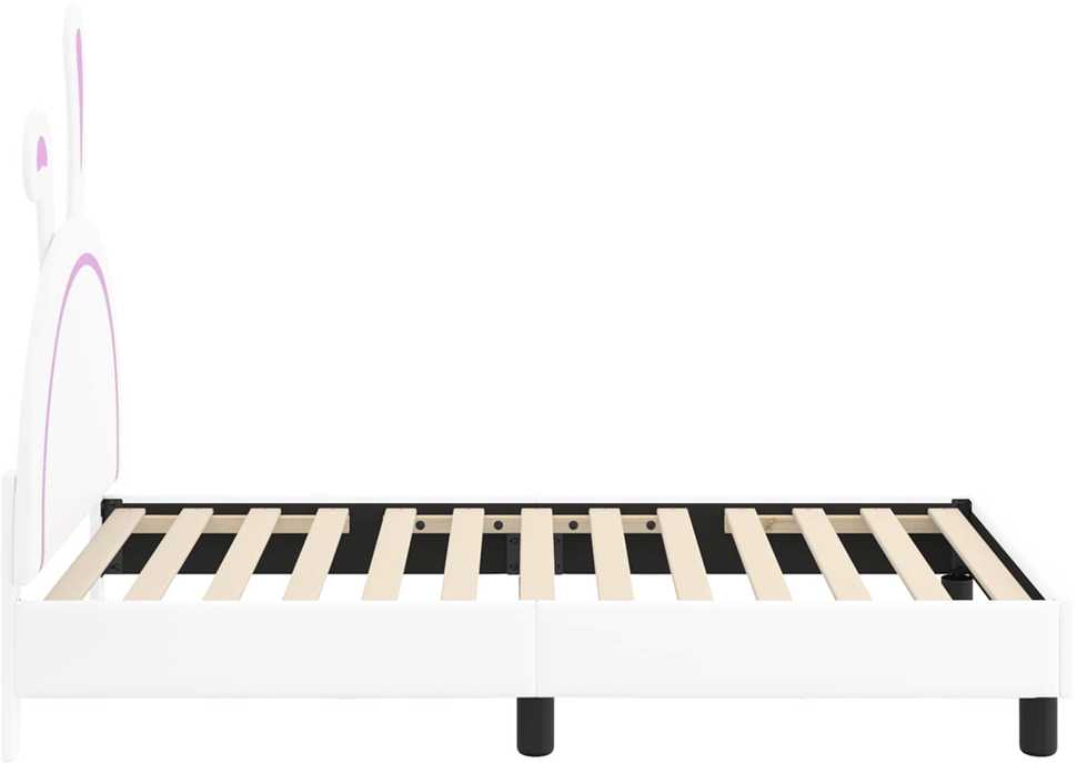 Lova Vaikiška lovos konstrukcija su galvūgaliu Balta 80 x 160 cm PU