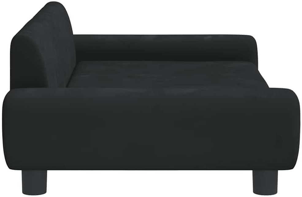 Vaikiška sofa, juodos spalvos, 100x54x33cm, aksomas