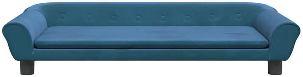 Vaikiška sofa, mėlynos spalvos, 100x50x26cm, aksomas
