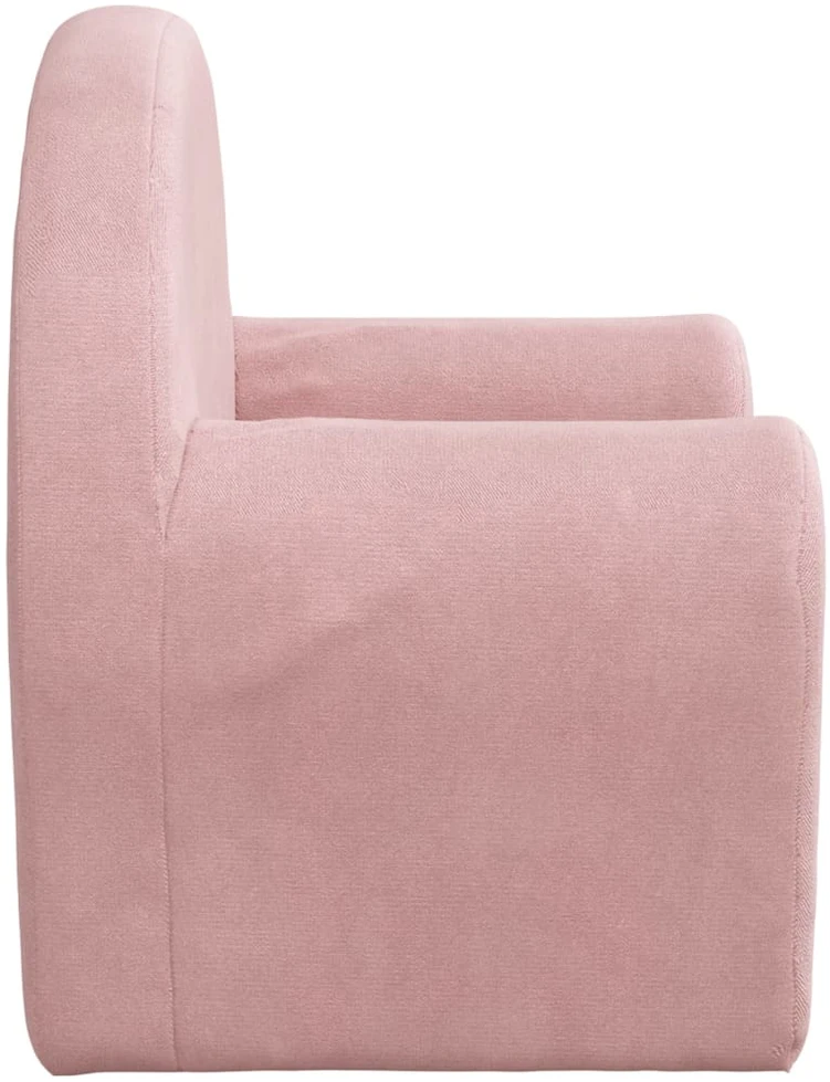 Vaikiška sofa, rožinės spalvos, minkštas pliušas