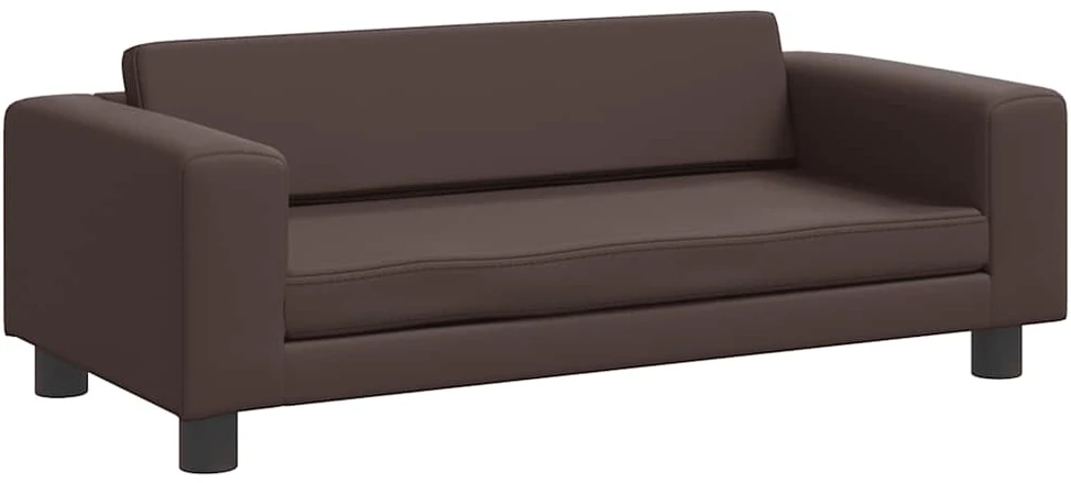 Vaikiška sofa su pakoja, ruda, 100x50x30cm, dirbtinė oda