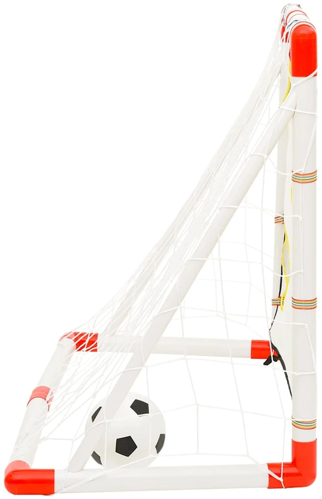 Vaikiški futbolo vartai su treniruočių sienele, 120x51x77,5cm