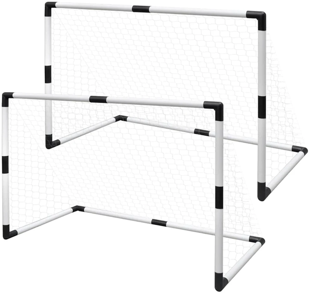 Vaikiškų mažų futbolo vartų su tinklais rinkinys, 2vnt., 91,5x48x61cm