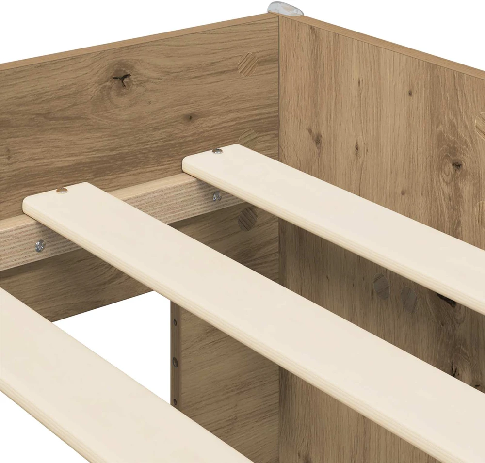 Lova Vaikų Aukštas Lovos Rėmas su Rašomuoju Stalu Artisano ąžuolo