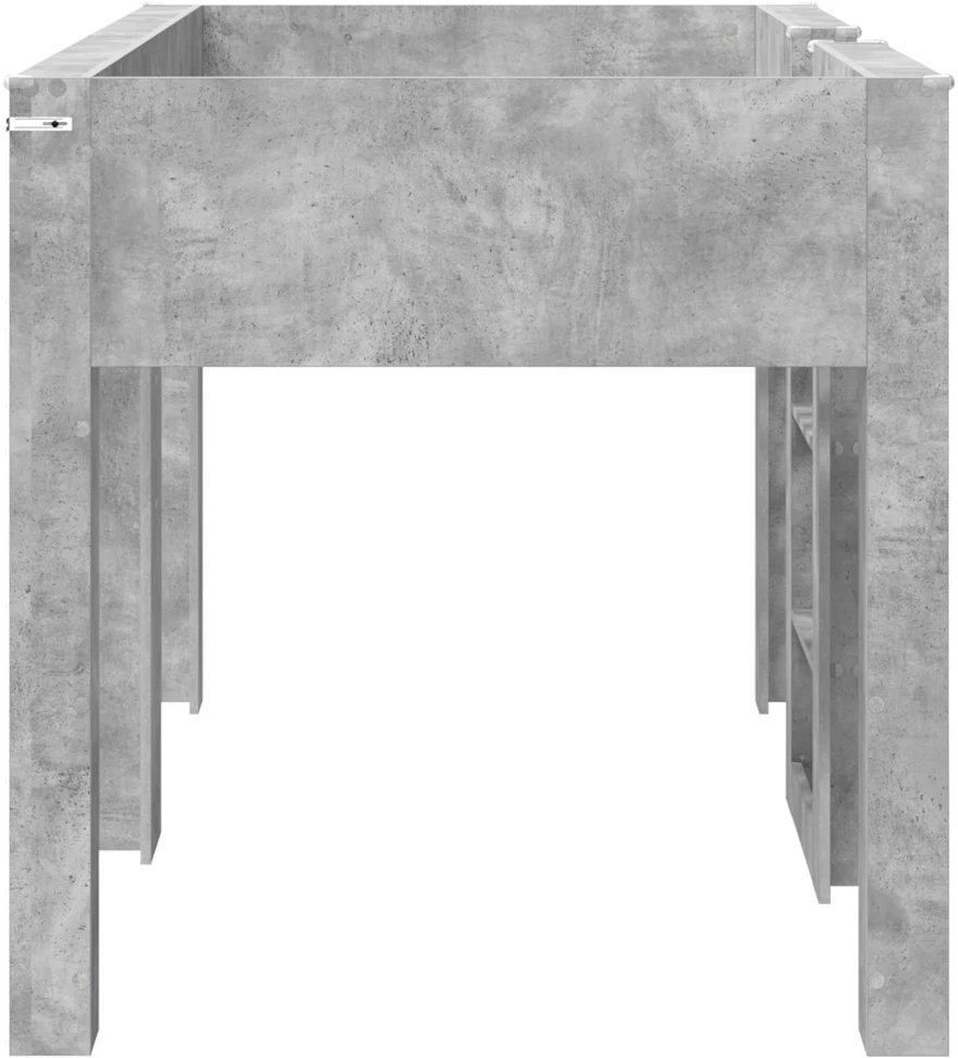 Vaikų dvigulė lova Betono pilka 80 x 200 cm Apdirbta mediena