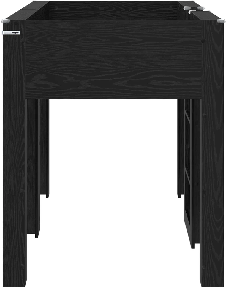 Vaikų dvigulė lova Juodas ąžuolas 75 x 190 cm Apdirbta mediena